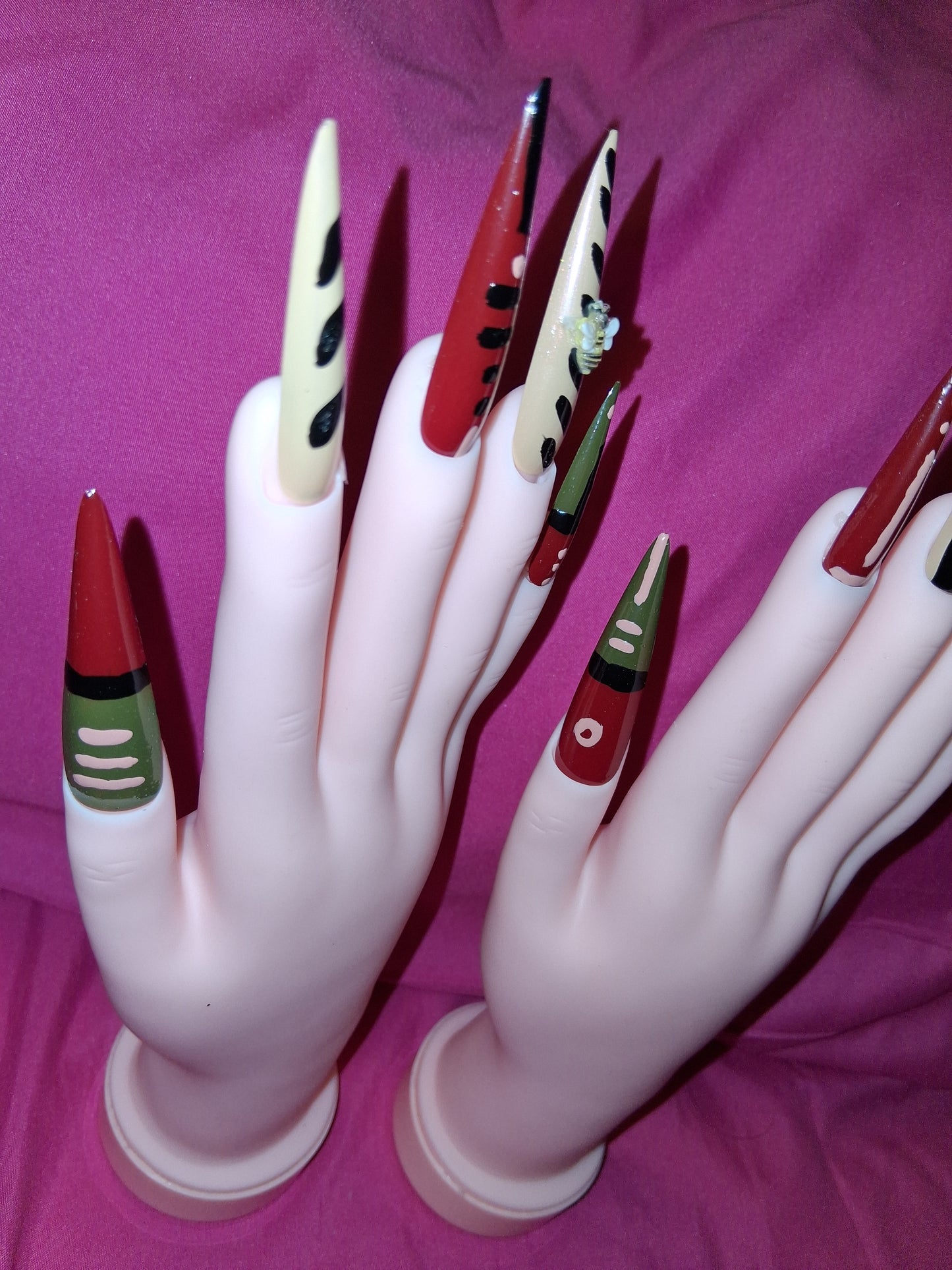 COCOMONEY NAILS CUSTOM 1 OF 1 GLUE ON PRESS ON COMES WITH FREE GIFTS #o77