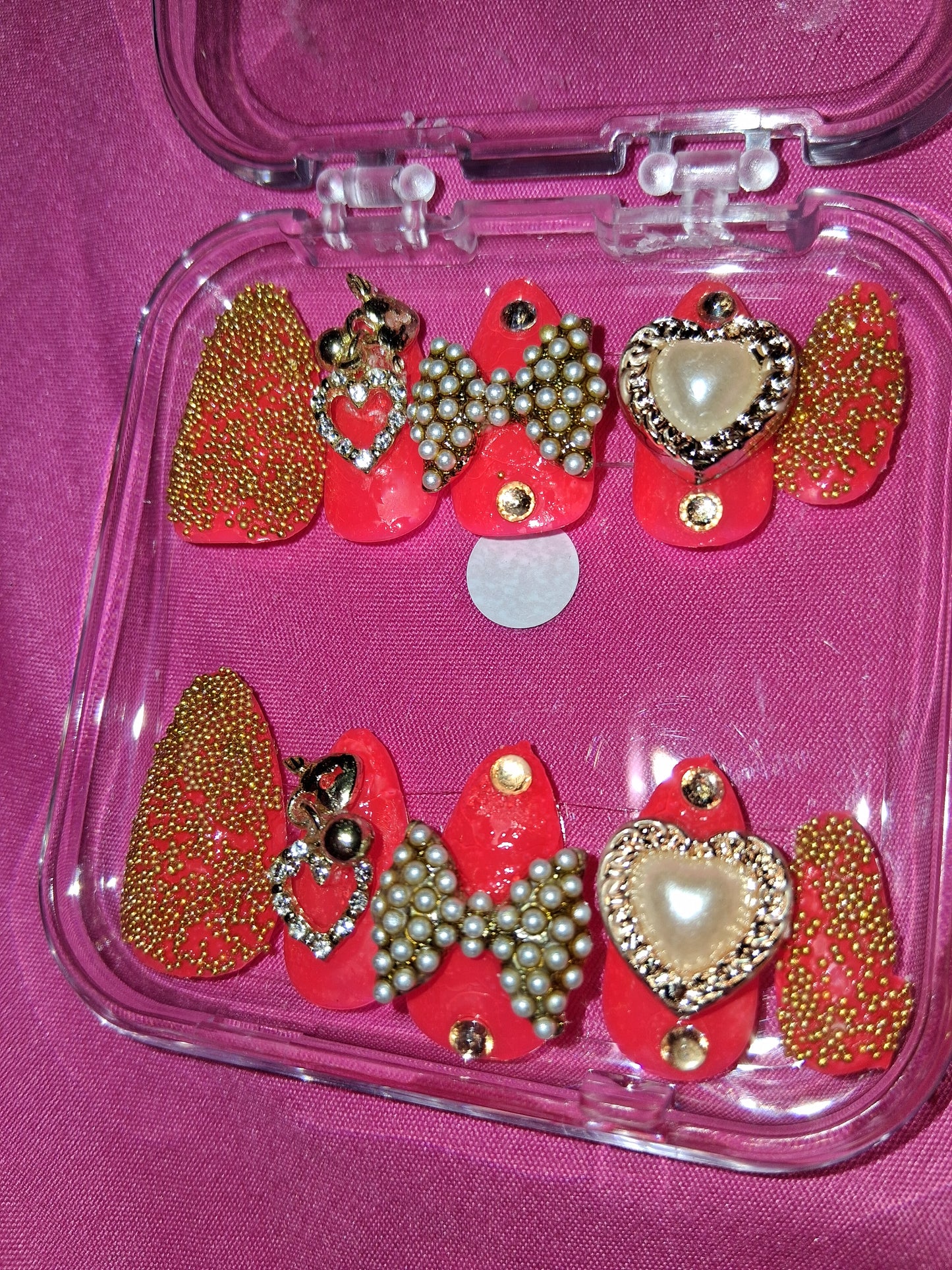 COCOMONEY NAILS CUSTOM 1 OF 1 GLUE ON PRESS ON COMES WITH FREE GIFTS #b66