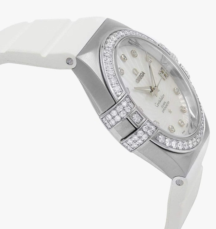 Omega
Omega Constellation 18k White Gold MOP Dial Diamond Watch 123.57.35.20.55.005