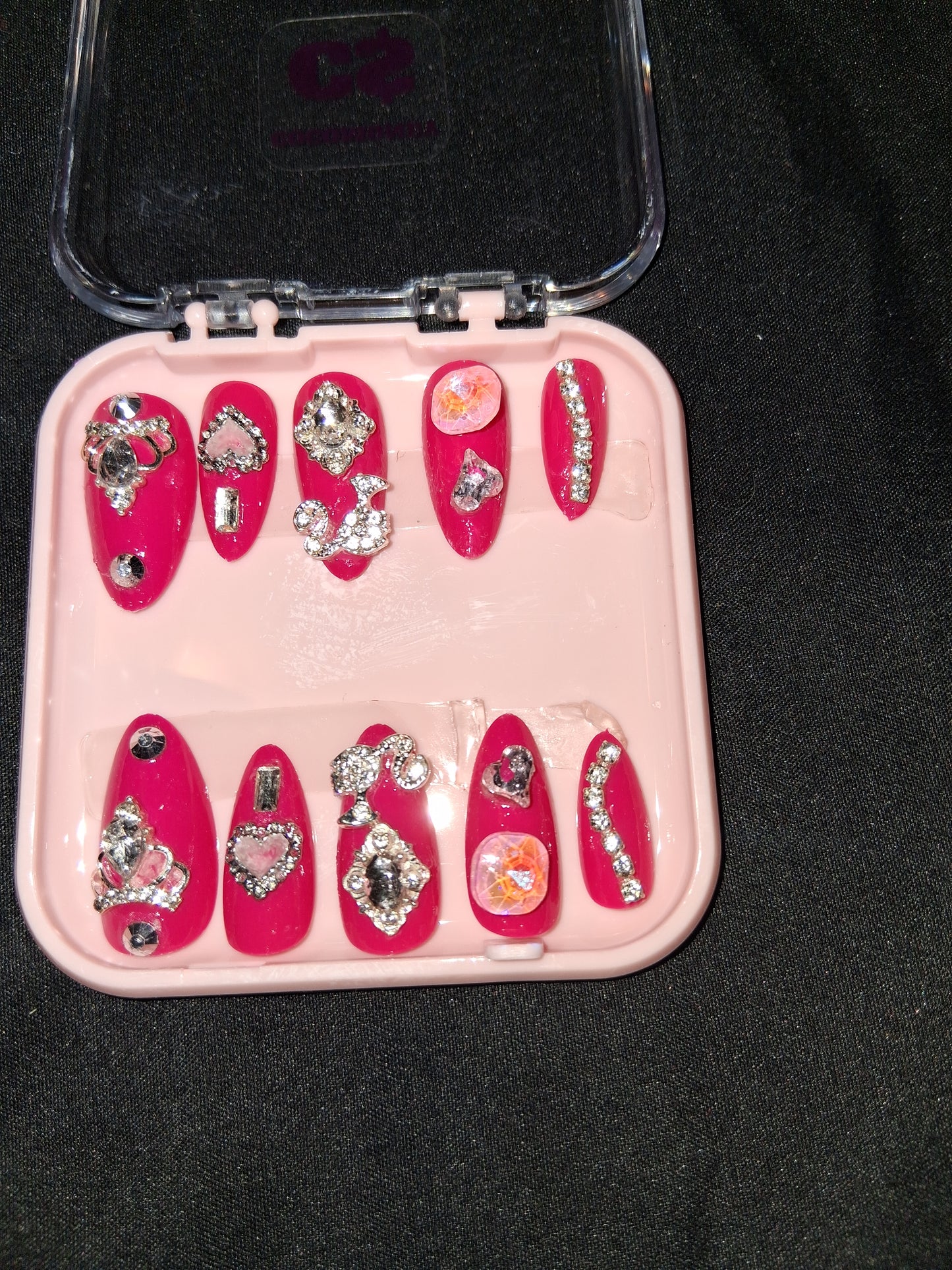 COCOMONEY NAILS CUSTOM 1 OF 1 GLUE ON PRESS ON COMES WITH FREE GIFTS #b84