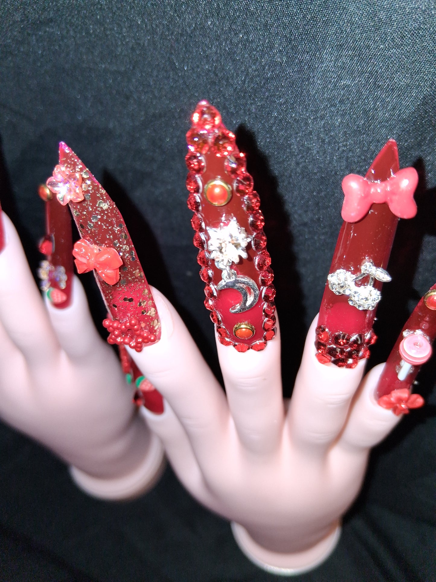 COCOMONEY NAILS CUSTOM 1 OF 1 GLUE ON PRESS ON COMES WITH FREE GIFTS #o91