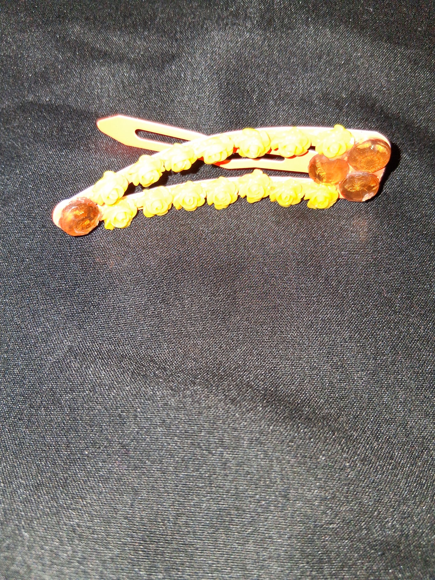 COCOMONEY HAIR CLIP 3INCH CUSTOM 1 OF A KIND PIECE with gemstones