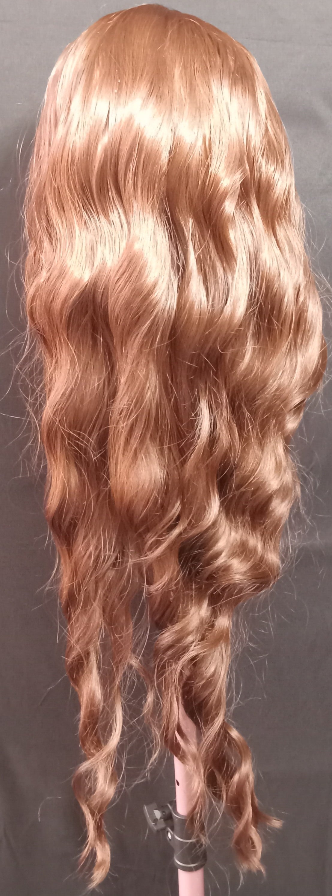 COCOMONEY WIG LONG BROWN WAVY SYNTHETIC