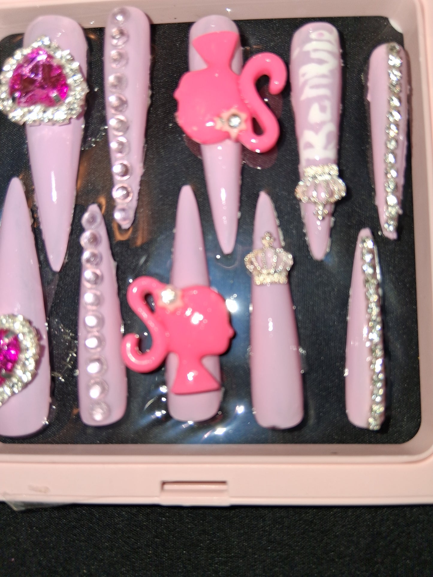 COCOMONEY NAILS CUSTOM 1 OF 1 GLUE ON PRESS ON COMES WITH FREE GIFTS #p51