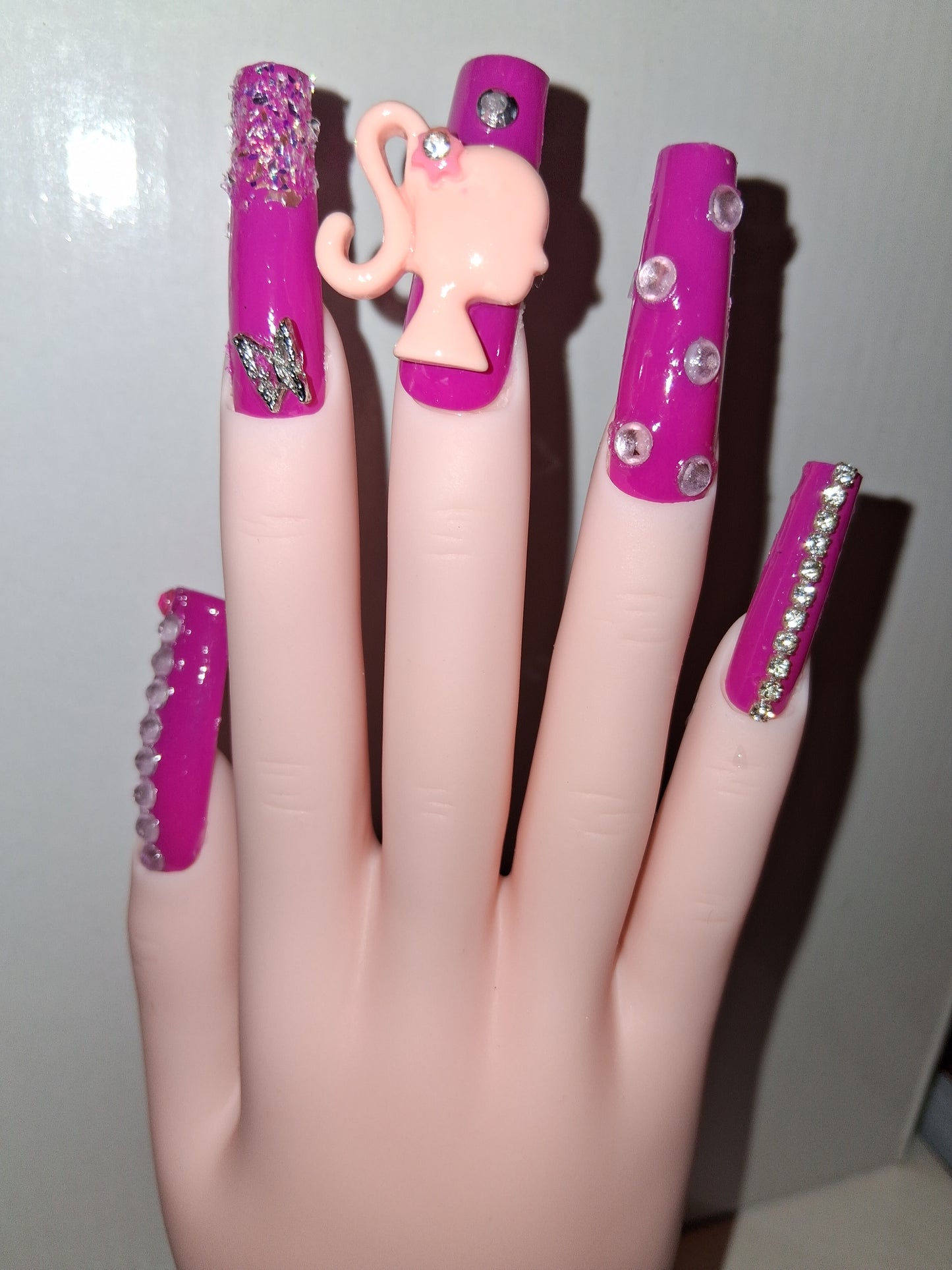 COCOMONEY NAILS CUSTOM 1 OF 1 GLUE ON PRESS ON COMES WITH FREE GIFTS #o57