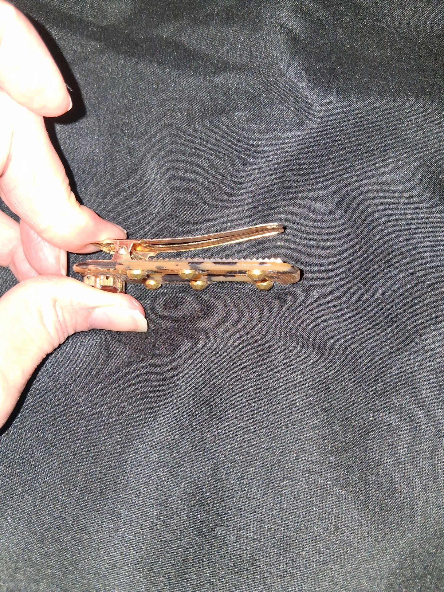 COCOMONEY HAIR CLIP 3INCH CUSTOM 1 OF A KIND PIECE with gemstones