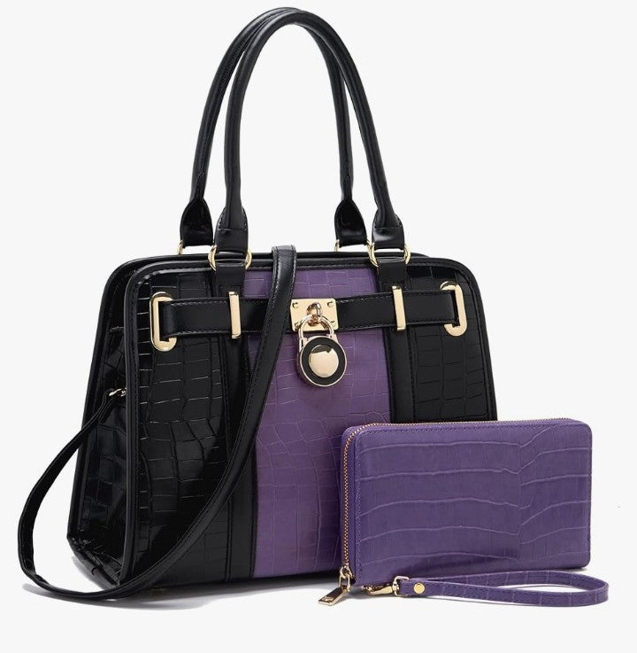 Handbags Sets For Women Shoulder Bags Top Handle Work Satchel Tote Purses Set With Matching Wallet 2pcs