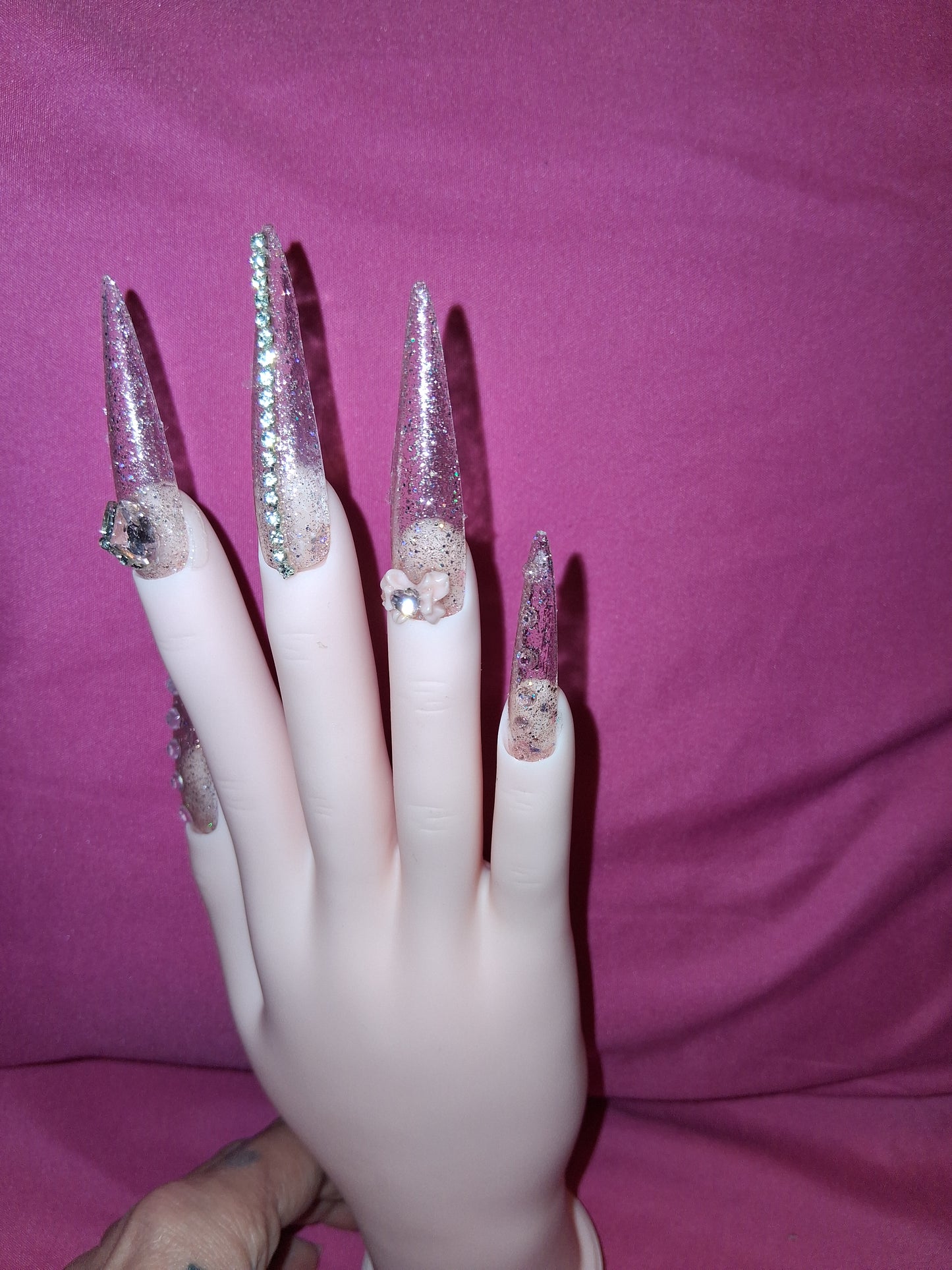 COCOMONEY NAILS CUSTOM 1 OF 1 GLUE ON PRESS ON COMES WITH FREE GIFTS #o83