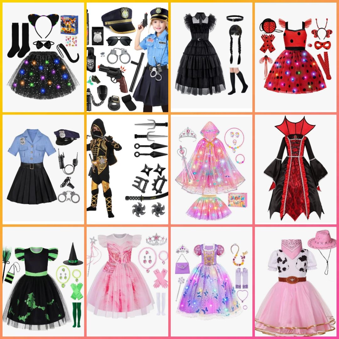 Kids Halloween costume includes everything as seen in photo choose by number below