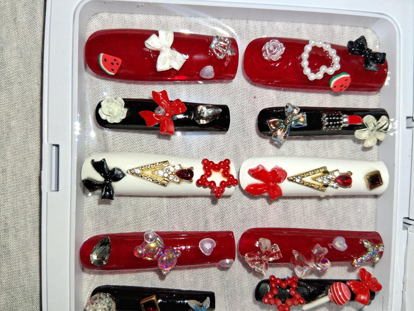 COCOMONEY NAILS CUSTOM 1 OF 1 GLUE ON PRESS ON COMES WITH FREE GIFTS #p32
