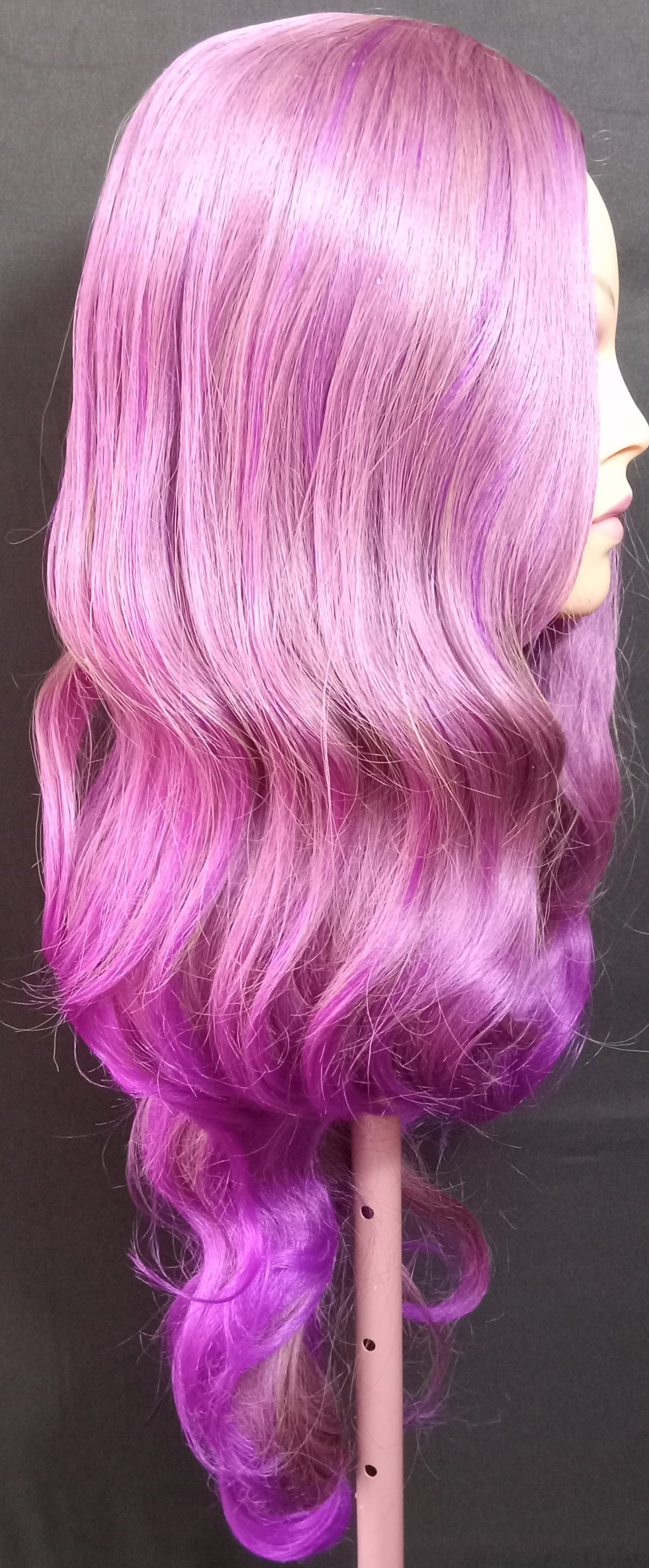 COCOMONEY WIG PURPLE 2 TONE SYNTHETIC FULL BEAUTIFUL