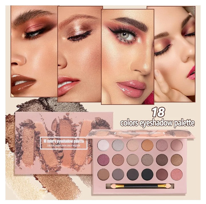 All in One Makeup Kit for Women Full Kit Gift Makeup Sets Makeup Gift Set for Women & Girls Makeup Essential Bundle Include 18Color Eyeshadow Palette Cosmetic Brush