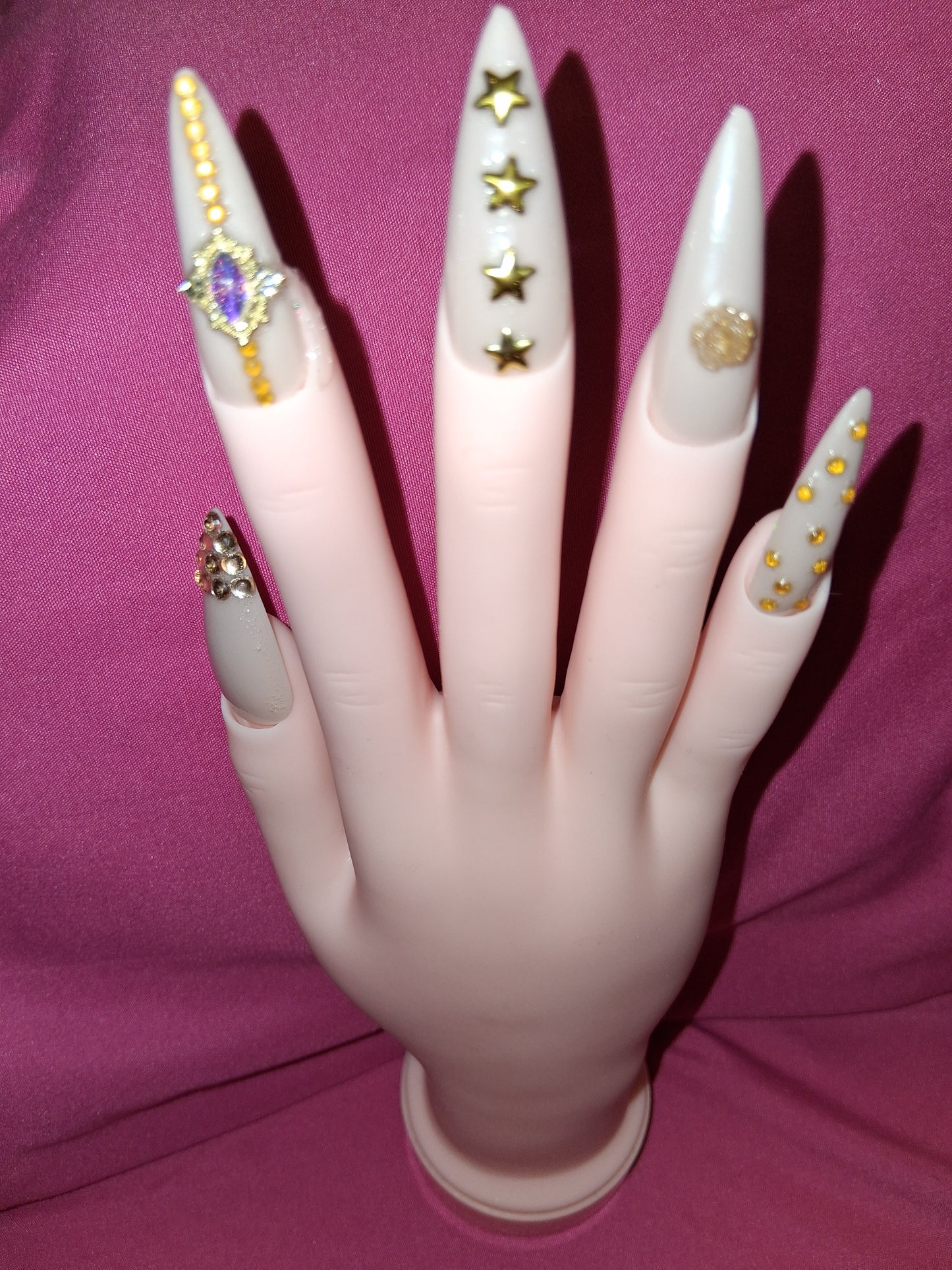 COCOMONEY NAILS CUSTOM 1 OF 1 GLUE ON PRESS ON COMES WITH FREE GIFTS #b98