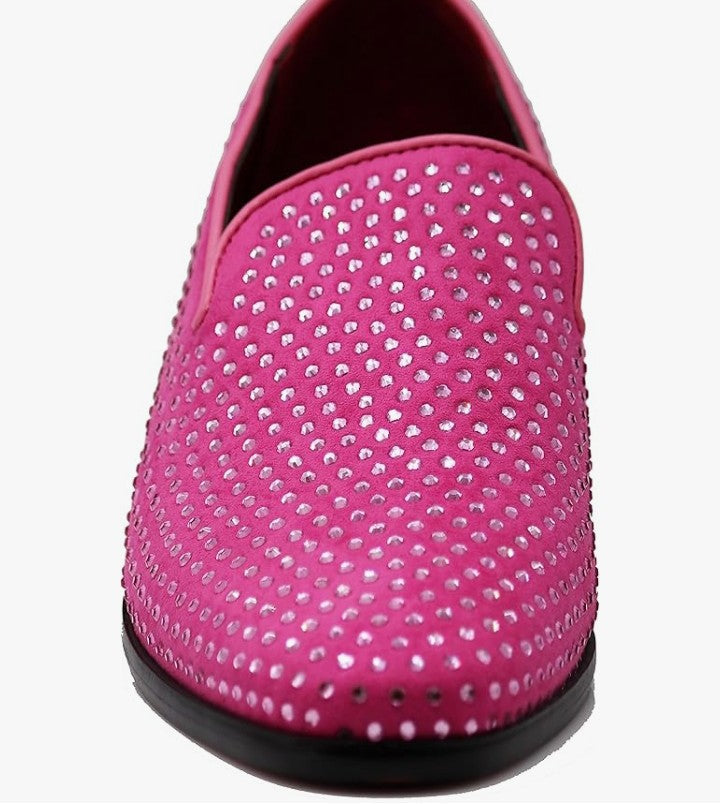 Velvet Rhinestone Designer Dress Loafers Slip On Shoes Classic Tuxedo Dress Shoes