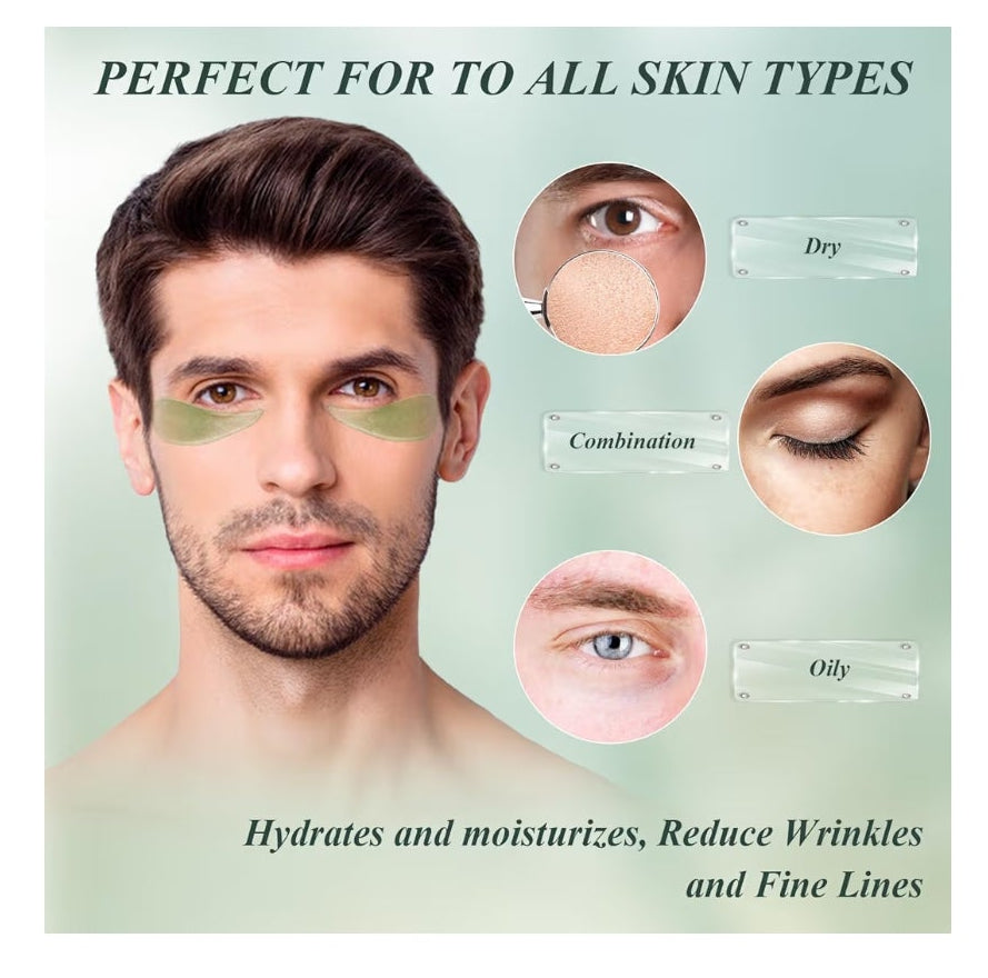 Under Eye Patches for Puffy Eyes and Dark Circles – 60 PCS Aloe Vera Under Eye Mask with Pure Natural Extracts to Combat Puffiness, Fine Lines, Wrinkles, and Bags