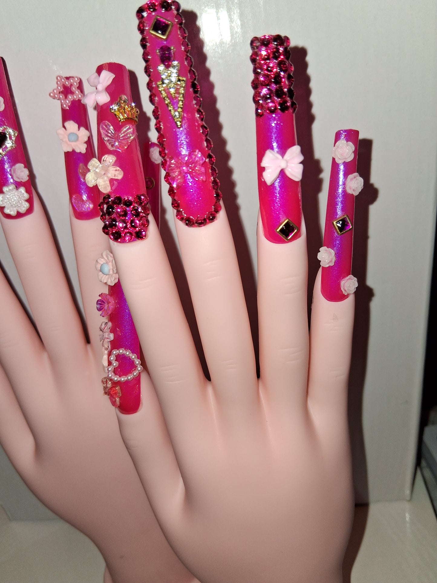 COCOMONEY NAILS CUSTOM 1 OF 1 GLUE ON PRESS ON COMES WITH FREE GIFTS #o72