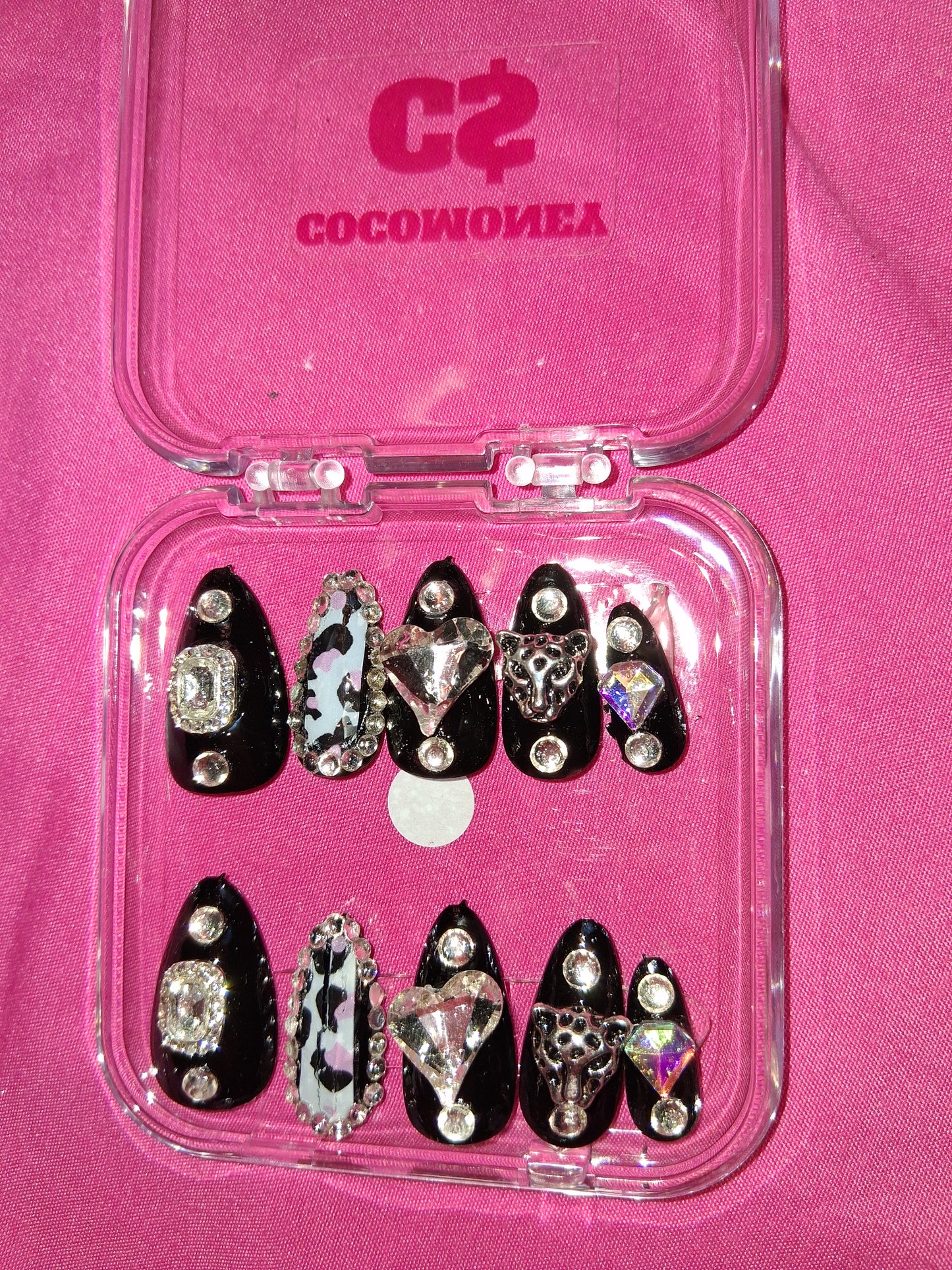 COCOMONEY NAILS CUSTOM 1 OF 1 GLUE ON PRESS ON COMES WITH FREE GIFTS #b71