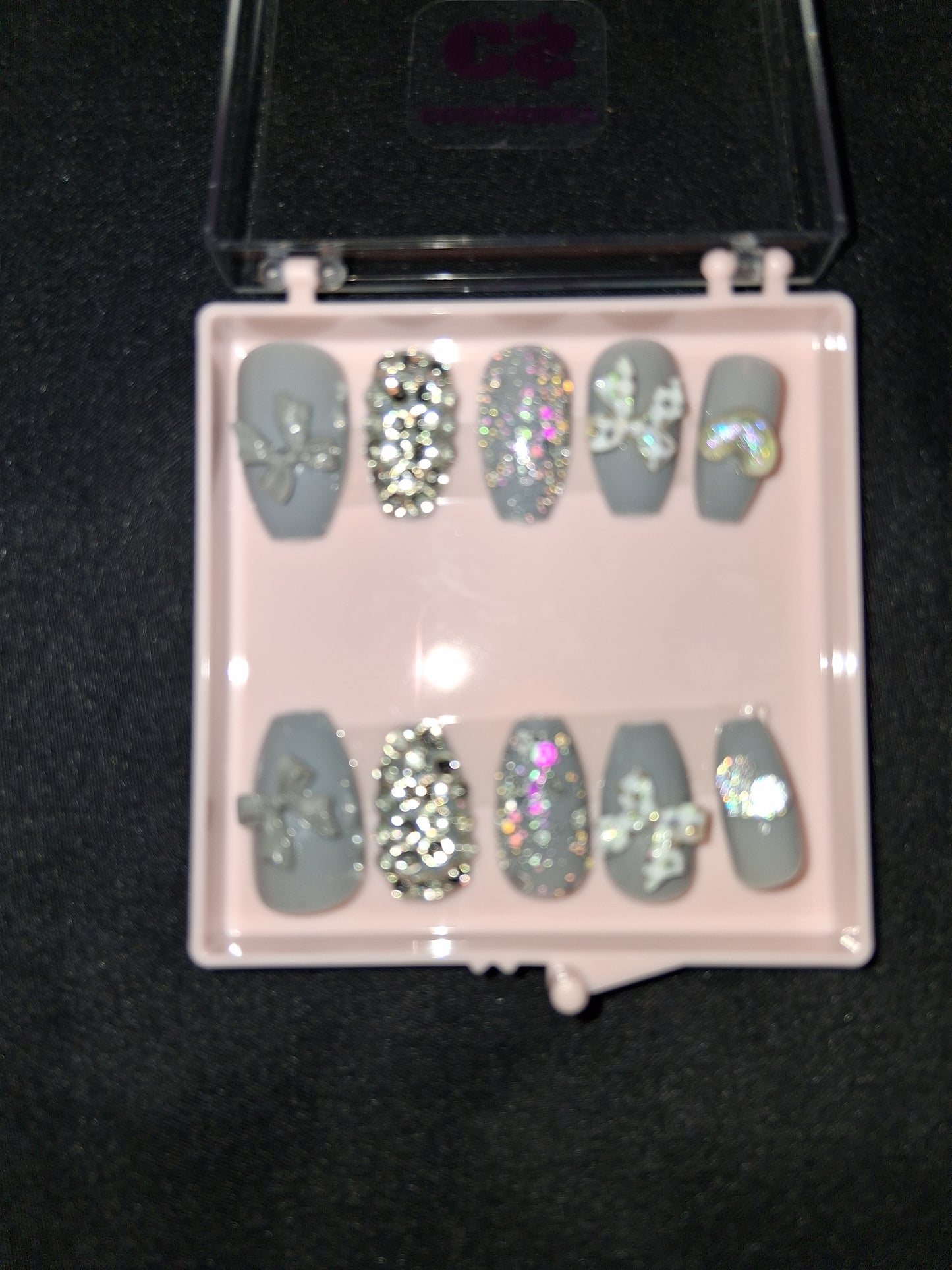 COCOMONEY NAILS CUSTOM ONE OF A KIND PIECES WITH NAIL BAG AND FREE GIFTS ACRYLIC