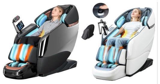 4D Massage Chair Full Body, Zero Gravity SL-Track Shiatsu Massage Chairs Recliner with AI Voice, LED Backlight Remote Control, Waist & Calf Heating, Phone Controller and Holder,