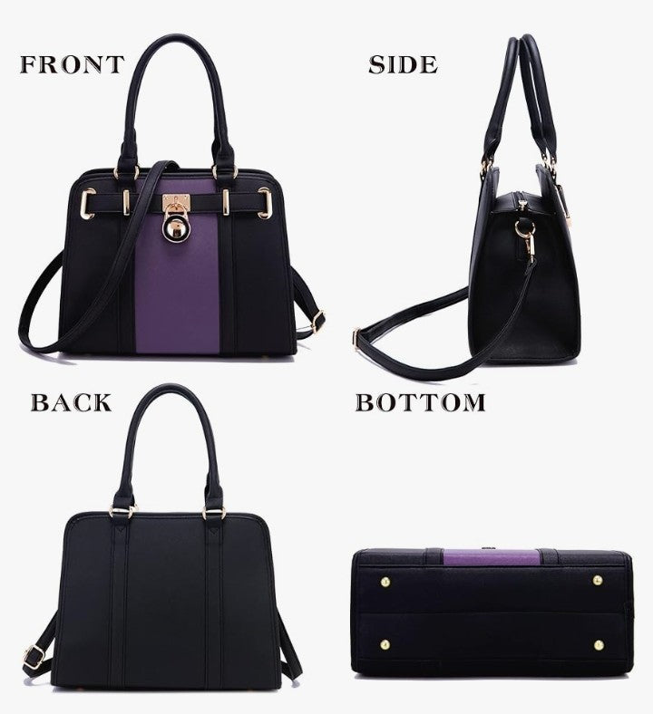 Handbags Sets For Women Shoulder Bags Top Handle Work Satchel Tote Purses Set With Matching Wallet 2pcs
