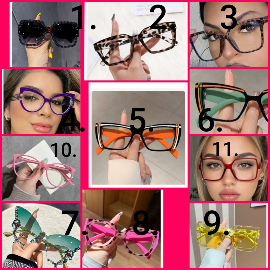 Fashion Glasses chose your pair by number in picture below