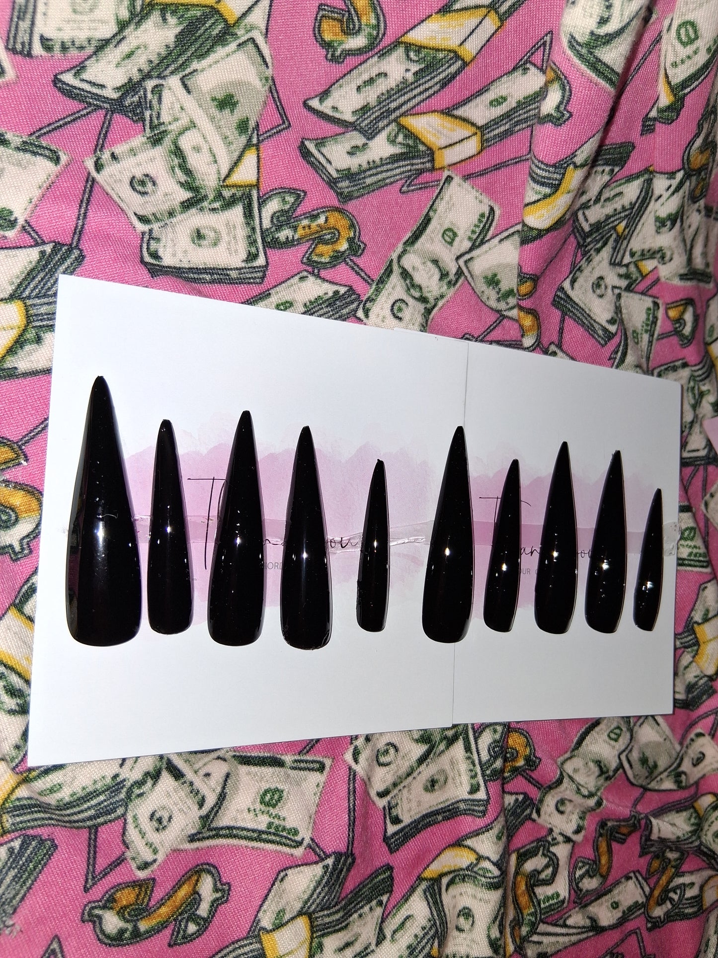 COCOMONEY NAILS CUSTOM 1 OF 1 GLUE ON PRESS ON COMES WITH FREE GIFTS #g18