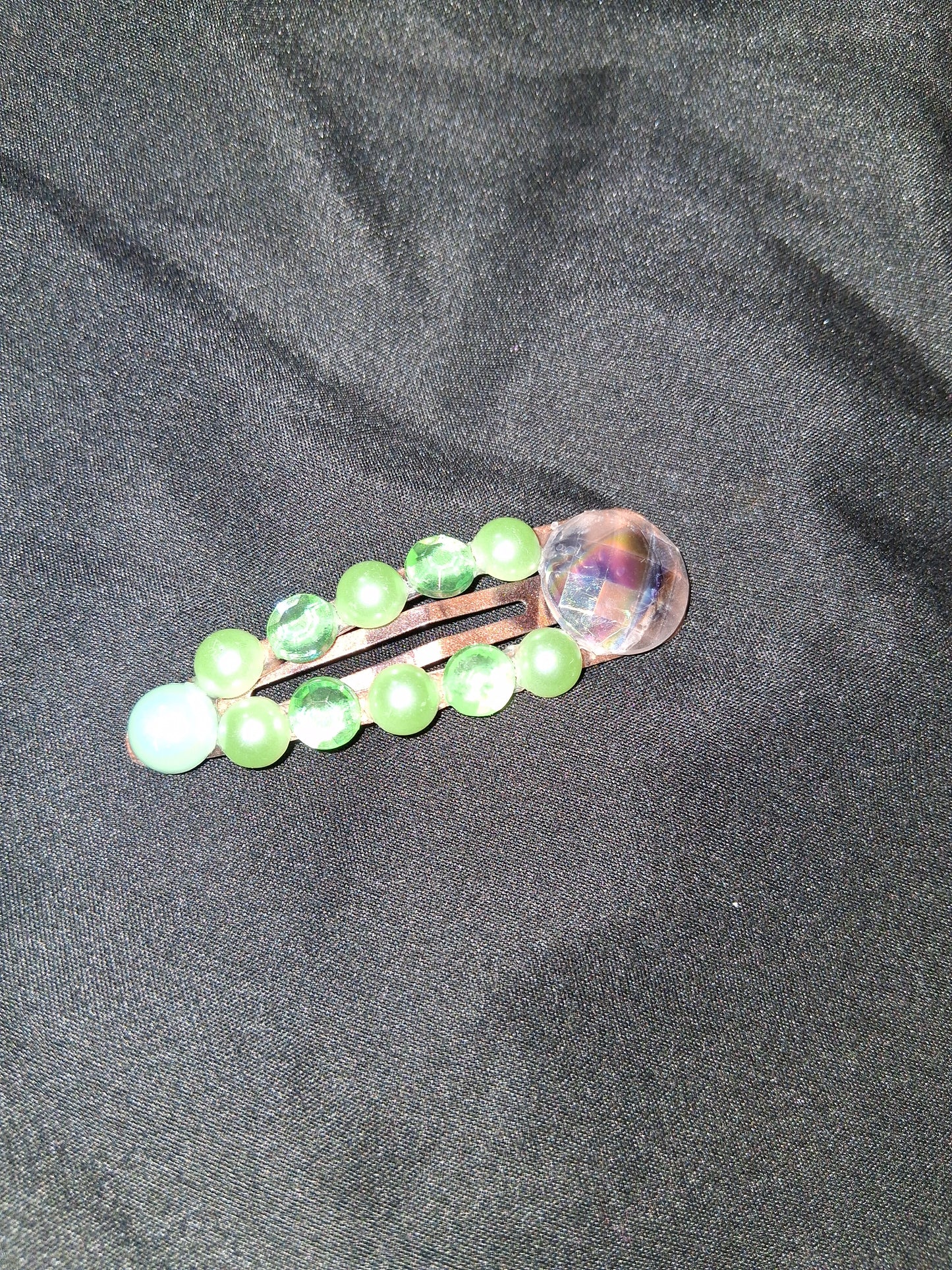 COCOMONEY HAIR CLIP 3INCH CUSTOM 1 OF A KIND PIECE with gemstones