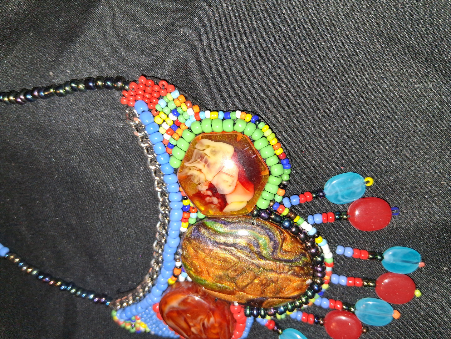 COCOMONEY NECKLACE BEAD GEMSTONES 20IN