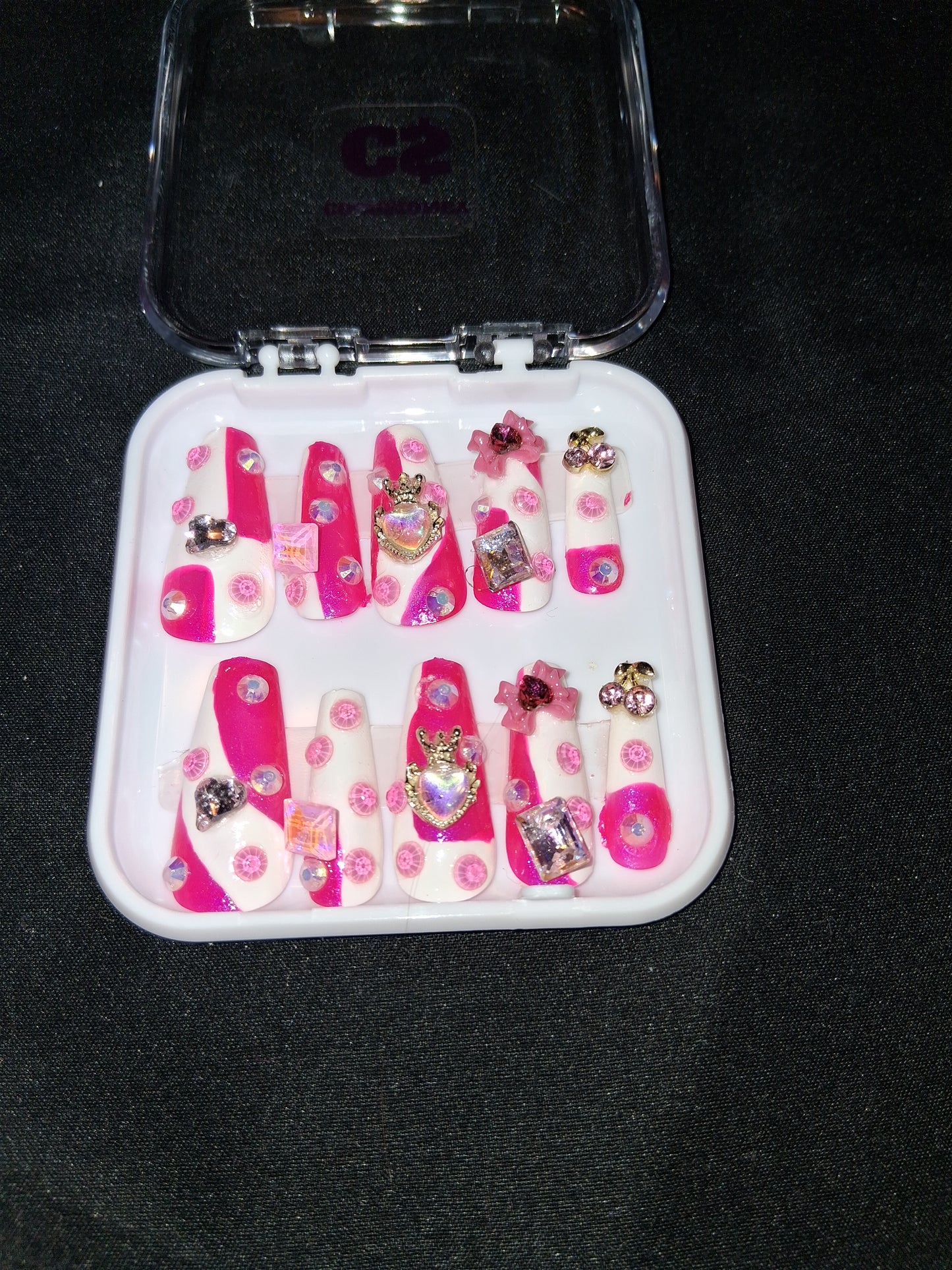 COCOMONEY NAILS CUSTOM 1 OF A KIND PIECES ACRYLIC COMES WITH FREE GIFTS