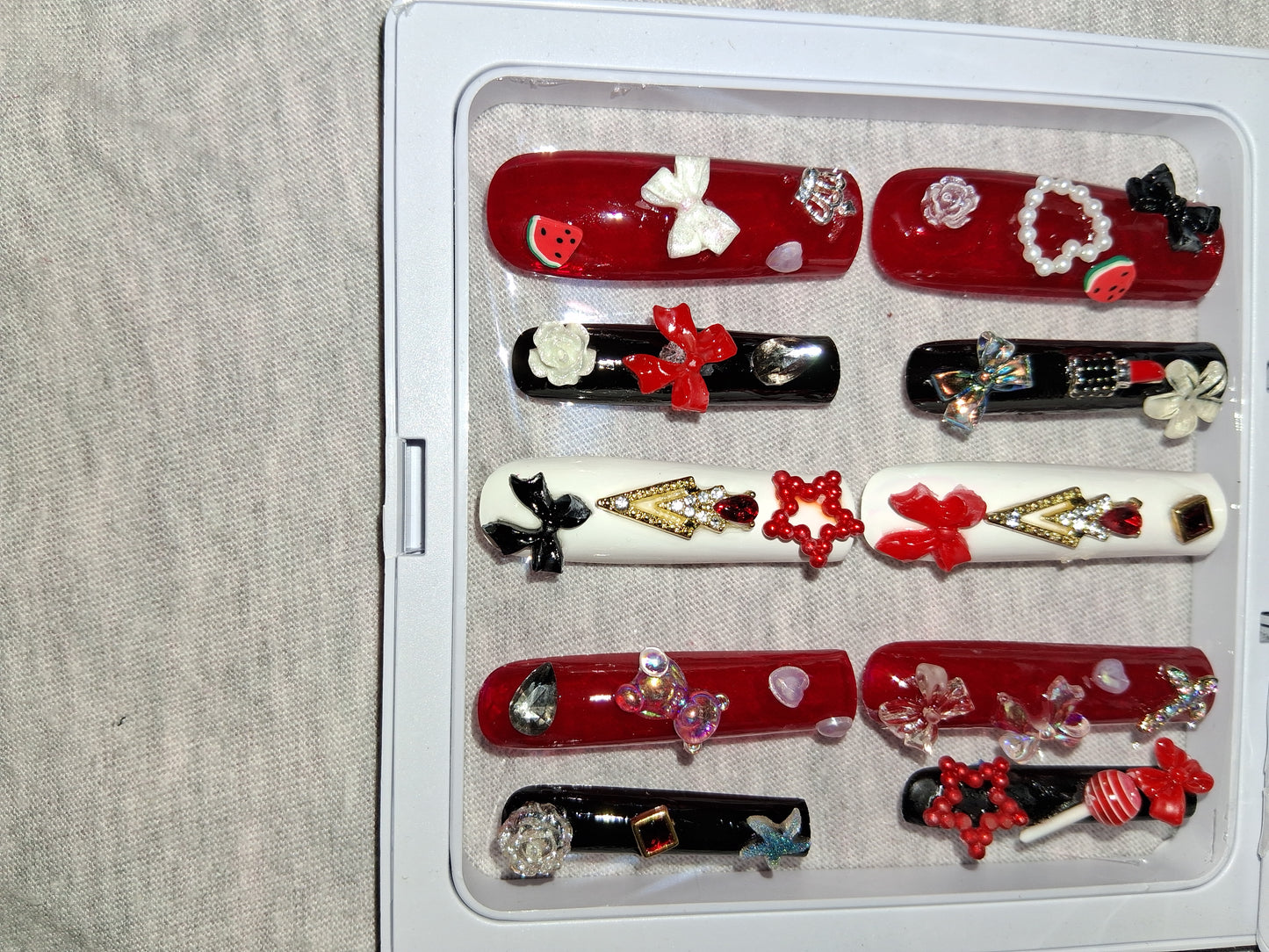 COCOMONEY NAILS CUSTOM 1 OF 1 GLUE ON PRESS ON COMES WITH FREE GIFTS #p32