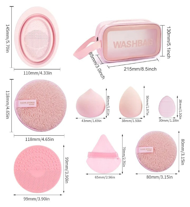 Makeup Brush Set 49 Pcs Makeup Tool Set Premium Synthetic Foundation Powder Concealers Eye shadows Blush Makeup Brushes (Pink, 49 Piece Set)