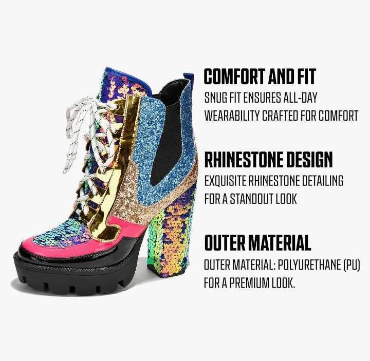 Ankle Boots for Women Short - Women's Ankle Boots & Booties - Rhinestone Cowboy Boots for Women