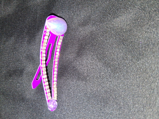 COCOMONEY HAIR CLIP 3INCH CUSTOM 1 OF A KIND PIECE with gemstones