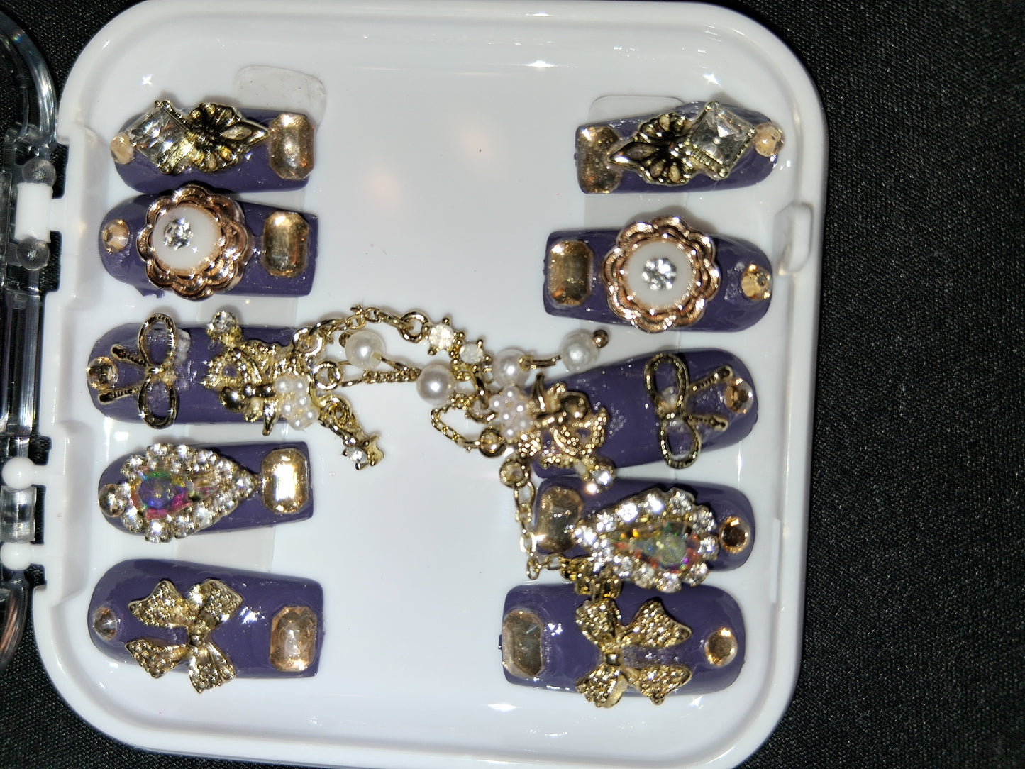 COCOMONEY NAILS CUSTOM ONE OF A KIND PIECES WITH NAIL BAG AND FREE GIFTS ACRYLIC