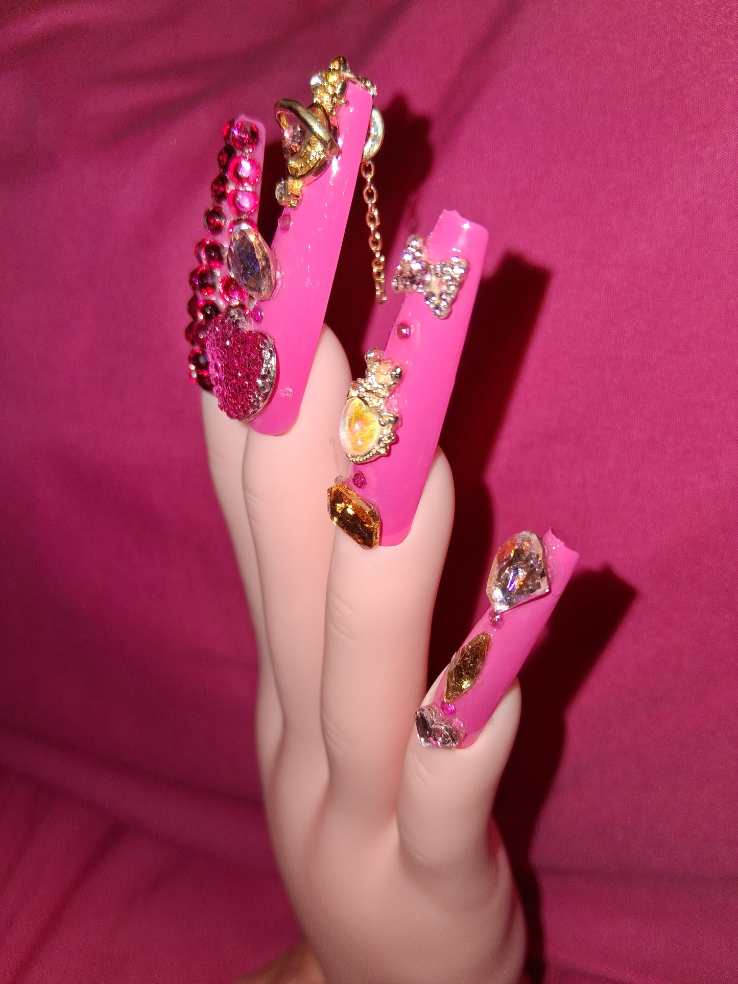 COCOMONEY NAILS CUSTOM 1 OF 1 GLUE ON PRESS ON COMES WITH FREE GIFTS #o96