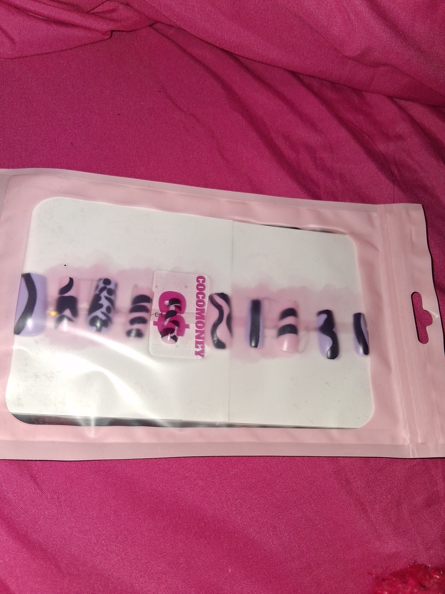 COCOMONEY NAILS CUSTOM 1 OF 1 GLUE ON PRESS ON COMES WITH FREE GIFTS #g14