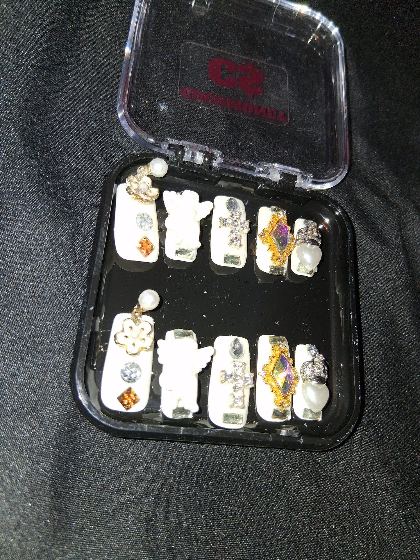 COCOMONEY NAILS CUSTOM ONE OF A KIND PIECES WITH NAIL BAG AND FREE GIFTS ACRYLIC