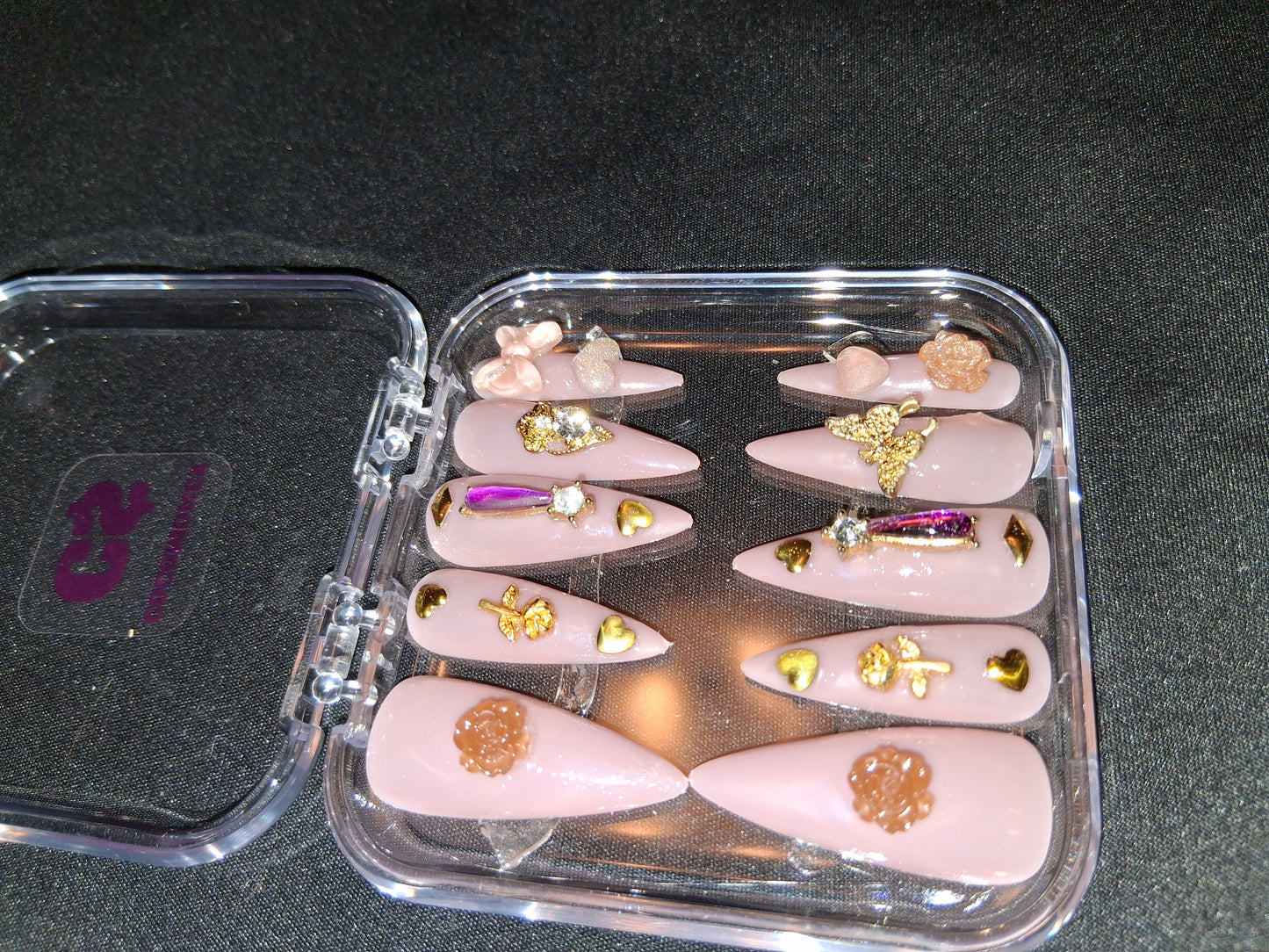COCOMONEY NAILS CUSTOM ONE OF A KIND PIECES WITH NAIL BAG AND FREE GIFTS ACRYLIC