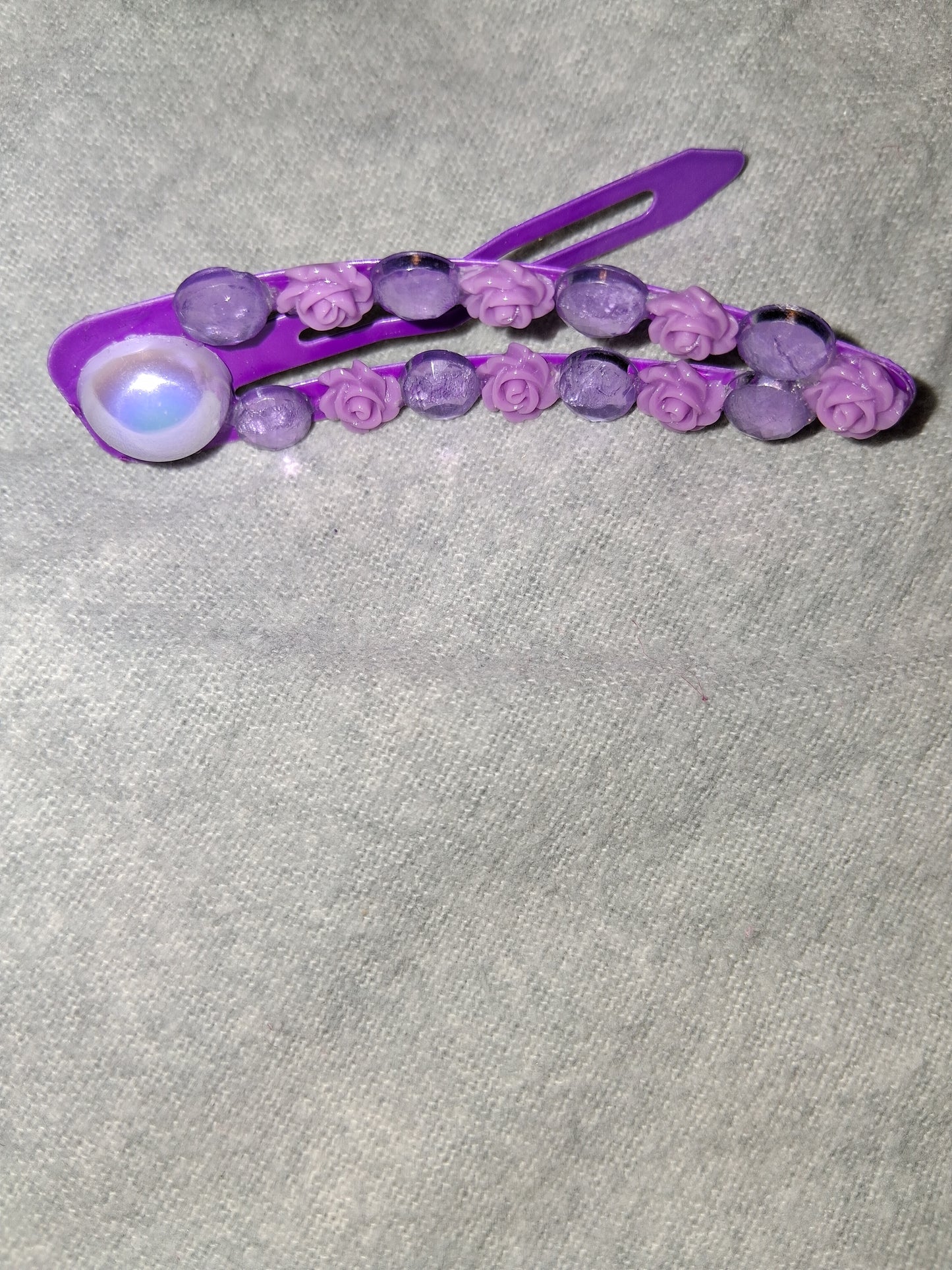 COCOMONEY HAIR CLIP 3INCH CUSTOM 1 OF A KIND PIECE with gemstones