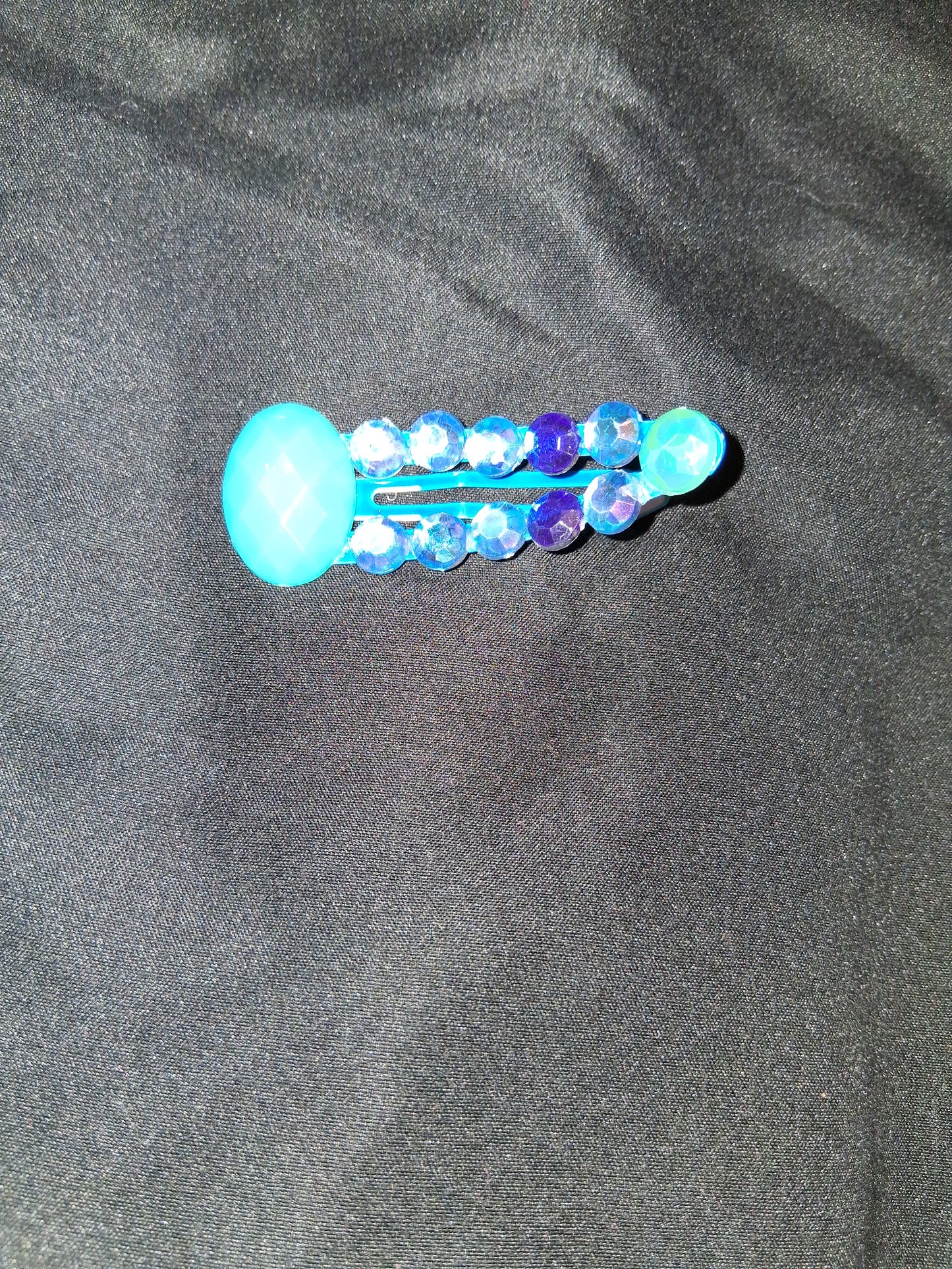 COCOMONEY HAIR CLIP 3INCH CUSTOM 1 OF A KIND PIECE with gemstones