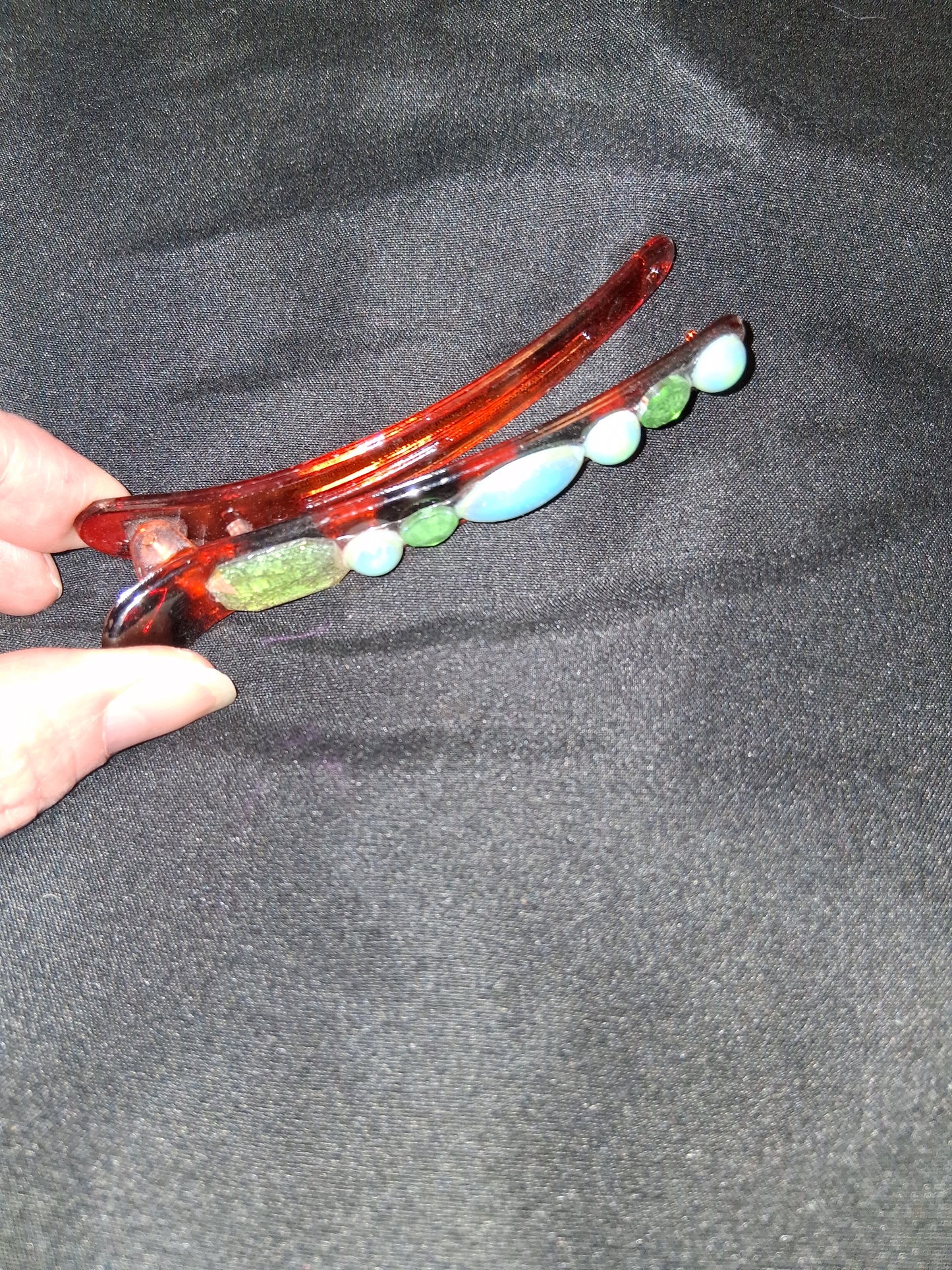COCOMONEY HAIR CLIP 3INCH CUSTOM 1 OF A KIND PIECE with gemstones