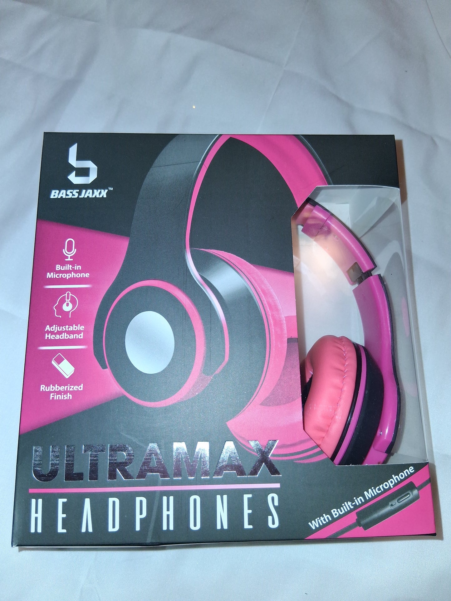 Headphones pink with wire only 1