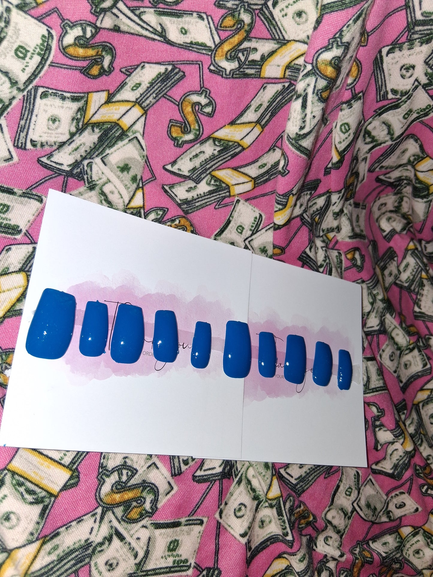 COCOMONEY NAILS CUSTOM 1 OF 1 GLUE ON PRESS ON COMES WITH FREE GIFTS #g8