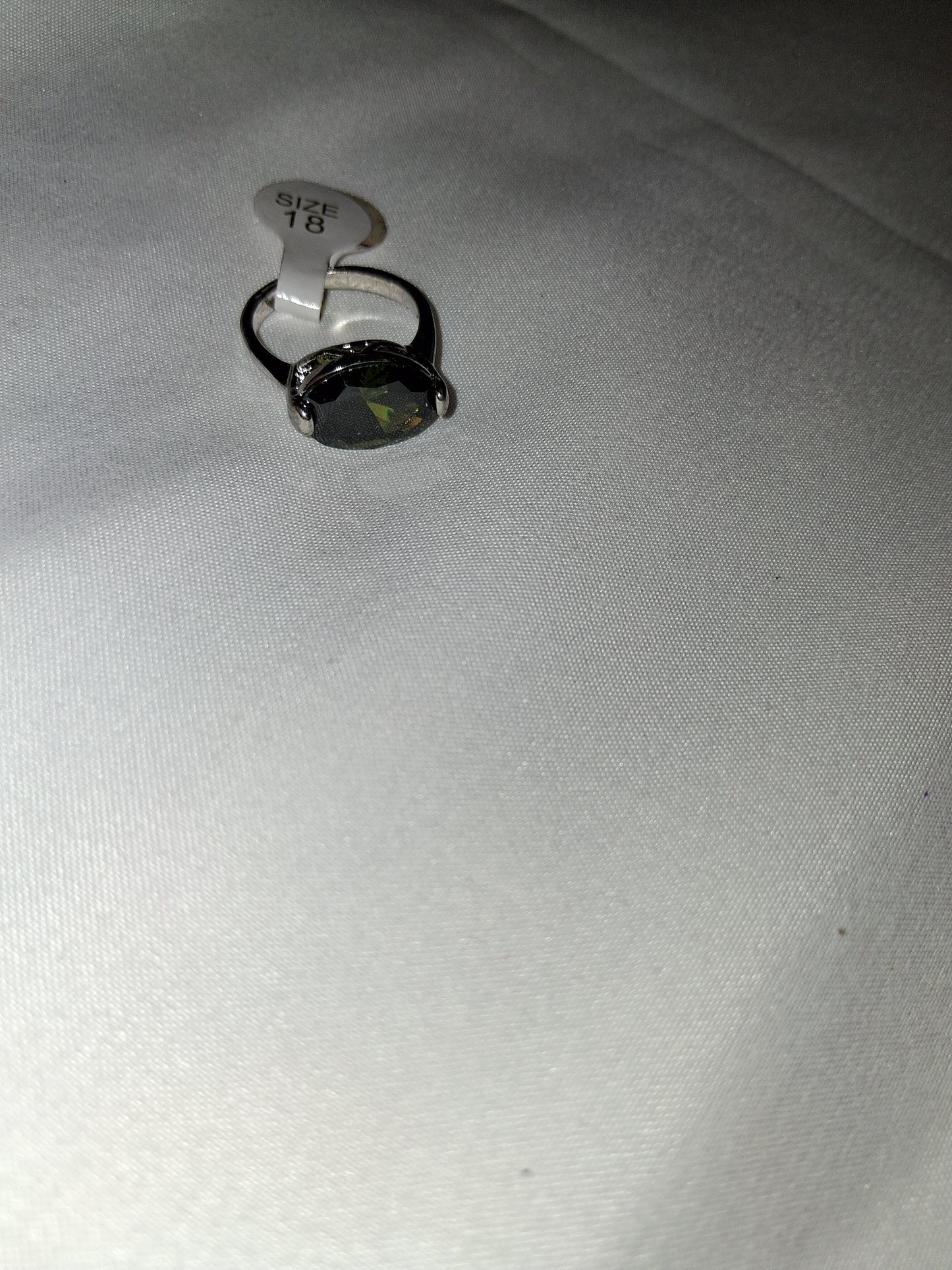 Electro plated silver multicolor ring size 8