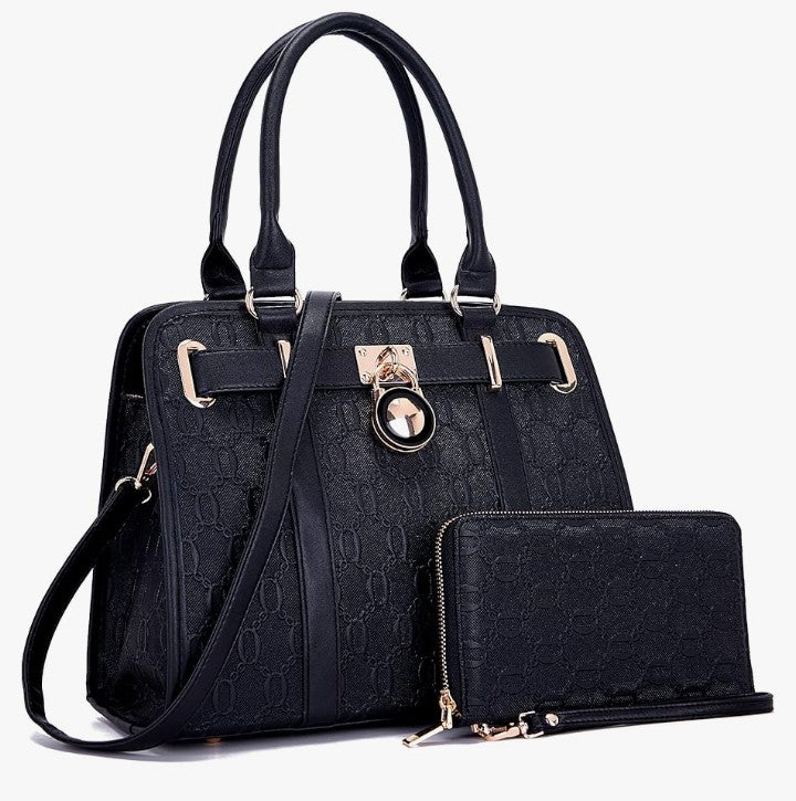 Handbags Sets For Women Shoulder Bags Top Handle Work Satchel Tote Purses Set With Matching Wallet 2pcs