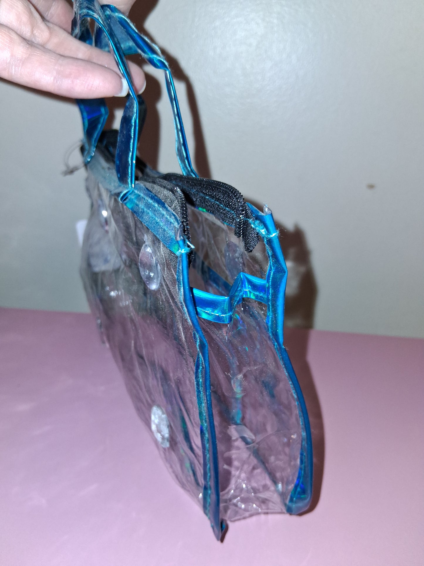 COCOMONEY ACCESSORY OR MAKEUP BAG 9HALF IN BY 6IN BY 2 IN custom 1 of a kind