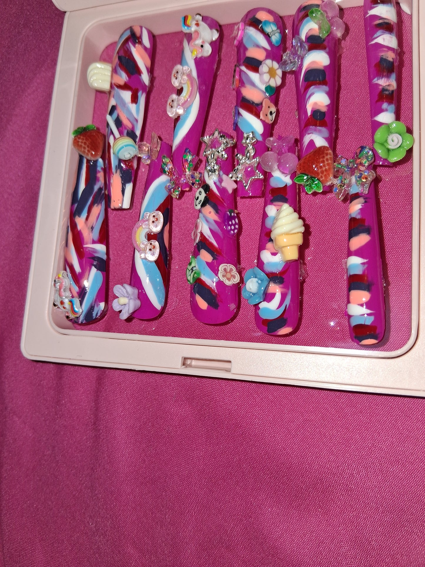 COCOMONEY NAILS CUSTOM 1 OF 1 GLUE ON PRESS ON COMES WITH FREE GIFTS #p1