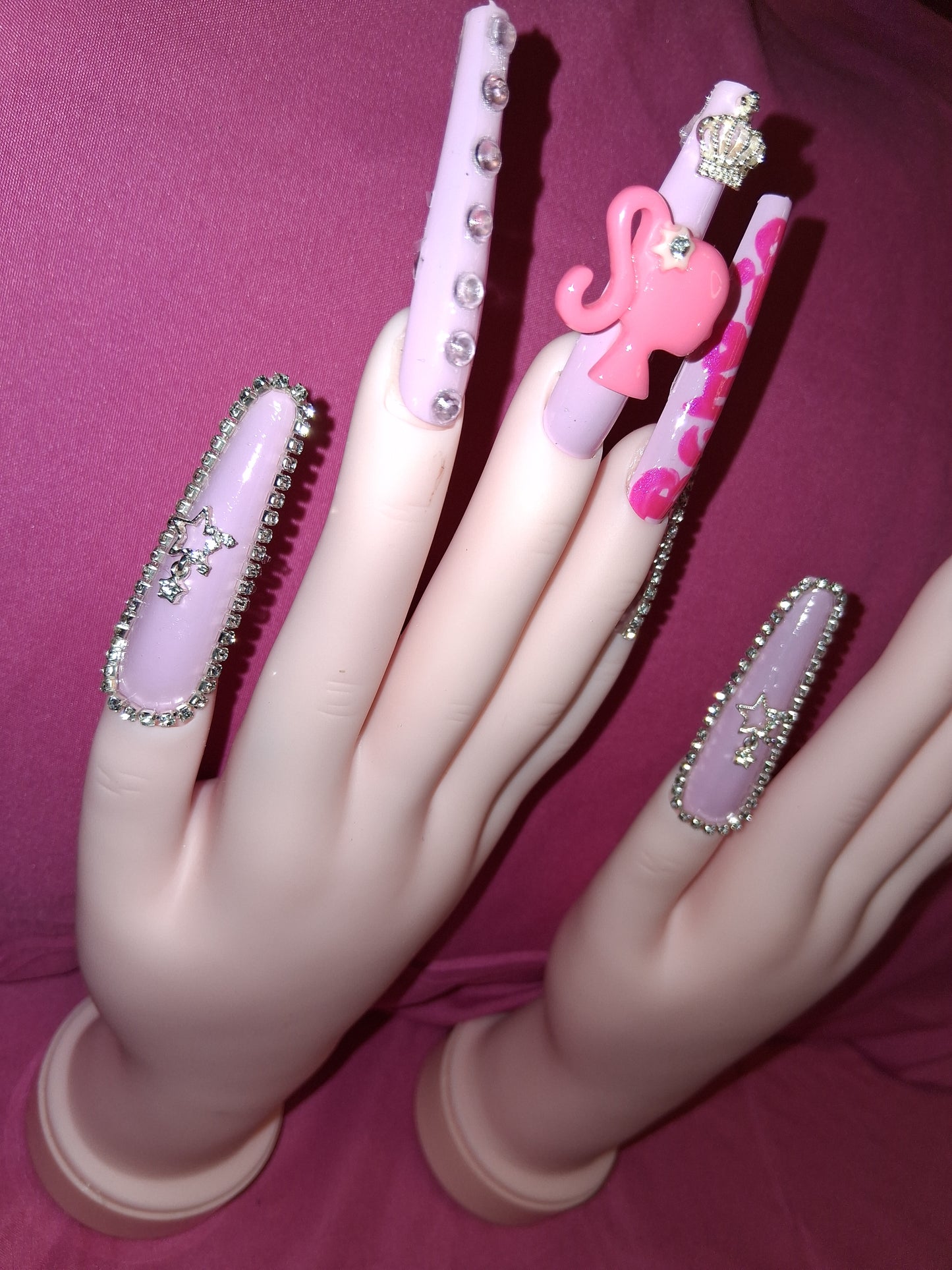 COCOMONEY NAILS CUSTOM 1 OF 1 GLUE ON PRESS ON COMES WITH FREE GIFTS #o31