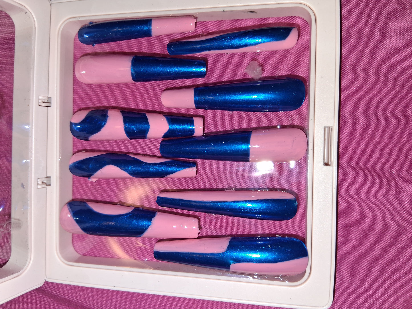 COCOMONEY NAILS CUSTOM 1 OF 1 GLUE ON PRESS ON COMES WITH FREE GIFTS #o75