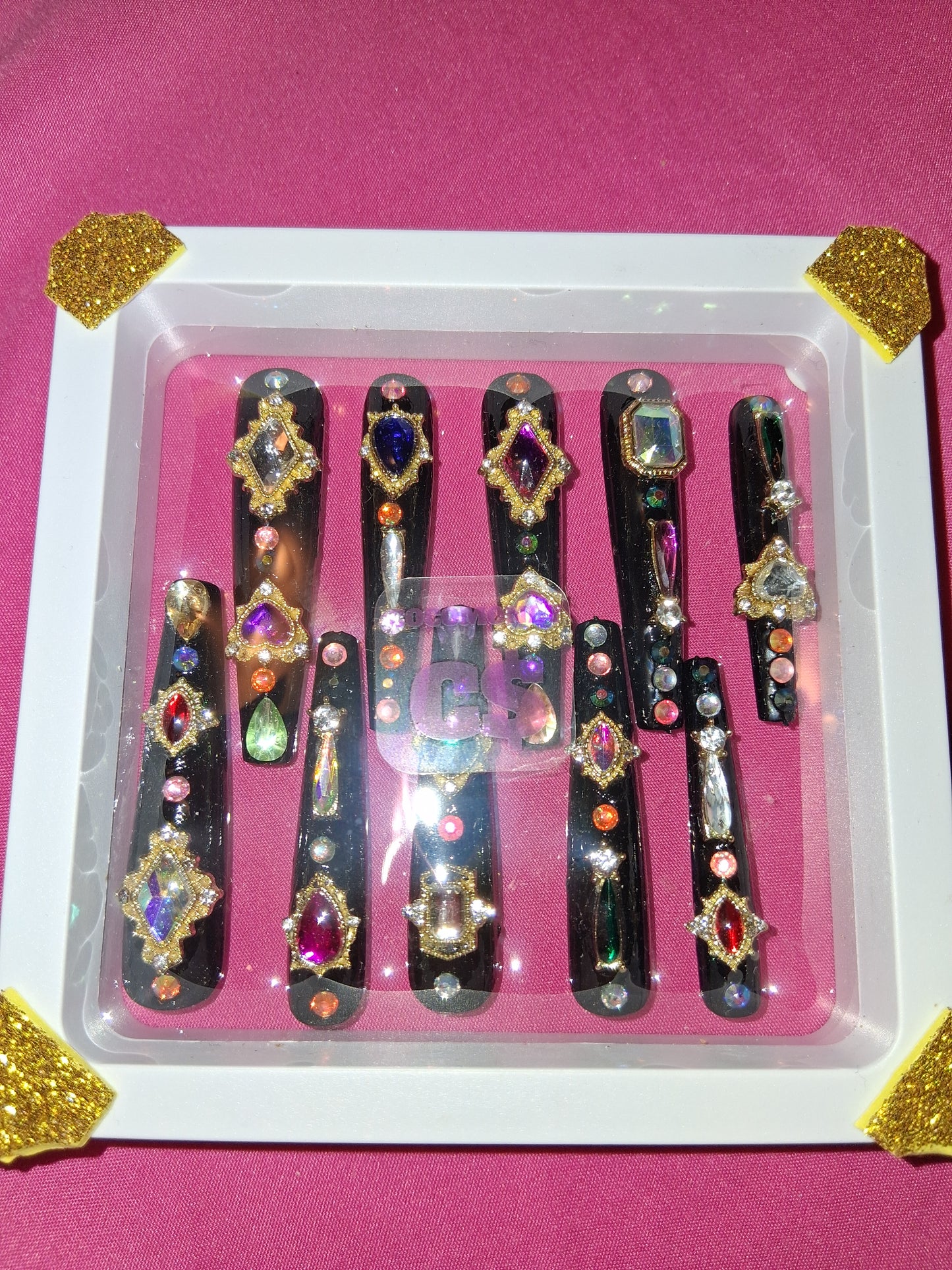 COCOMONEY NAILS CUSTOM 1 OF 1 GLUE ON PRESS ON COMES WITH FREE GIFTS #p3